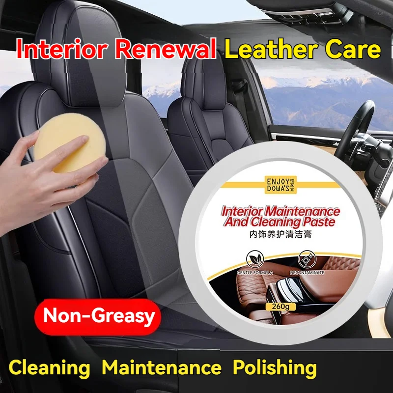 

Gentle Formula Car Interior Cleaning Paste - Deep Cleaning Easy to Use No Water Required Auto Interior Maintenance Paste
