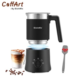 Coffart By BioloMix-Espumador y vaporizador de leche desmontable 5 en 1, máquina automática de espuma caliente/fría y Chocolate caliente, Apto para lavavajillas