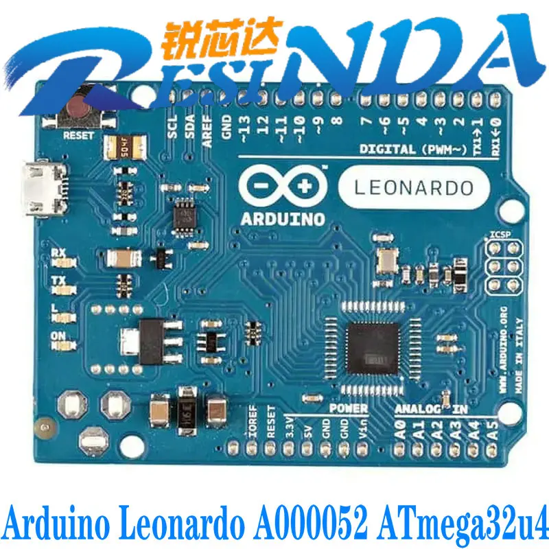 

Макетная плата Arduino Leonardo A000052 ATmega32u4, 100% новая и оригинальная