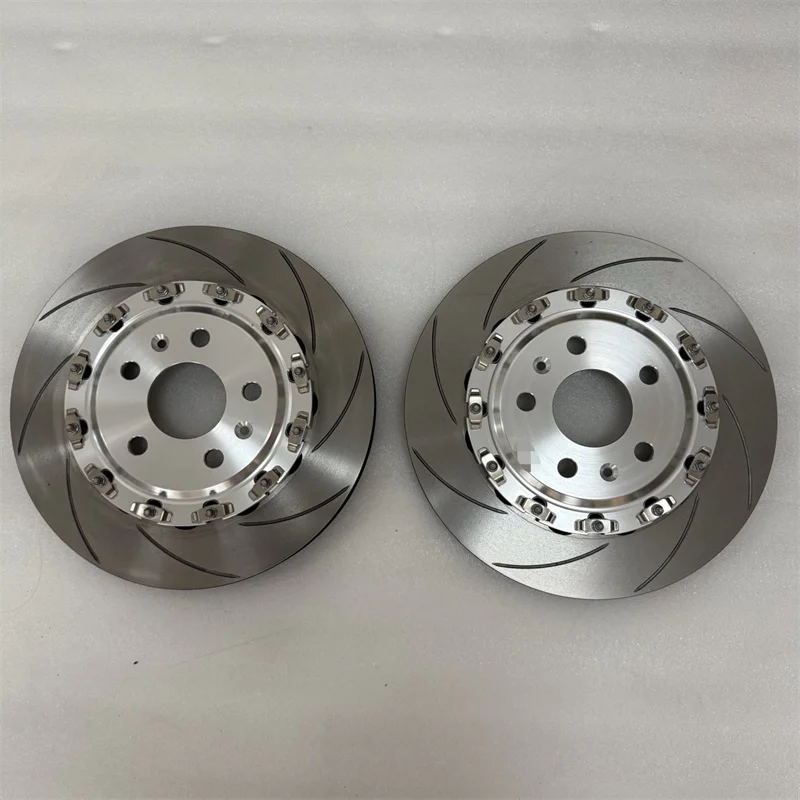 

Jekit Silver Center Cap Floating System Long CURVED groove 330x28mm With Balancing Mark Disc for Clio MK4 Front