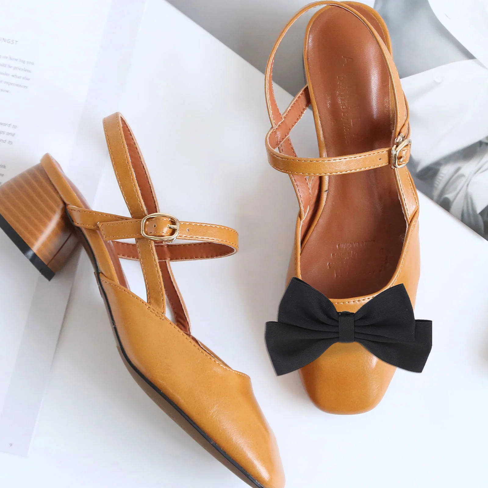 Butterfly Buckle Decorative Shoe Accessories Clips Elastic Laces Bow Tie Knot Stainless Steel Cloth Miss Women's