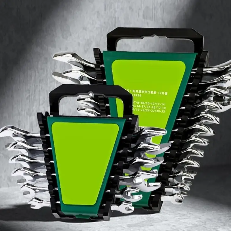 652f Practical Mirror Finish Open Endschlüssel Set Doppelgröße Automobilwartung