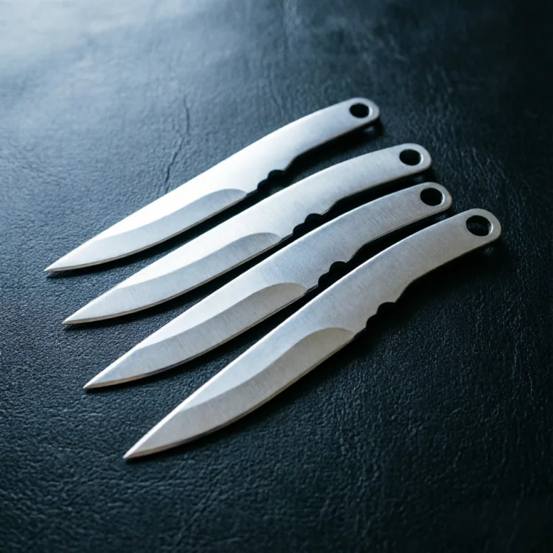 4PCS bladeless training knife, balance practice knife, nylon sheathed outdoor pocket knife
