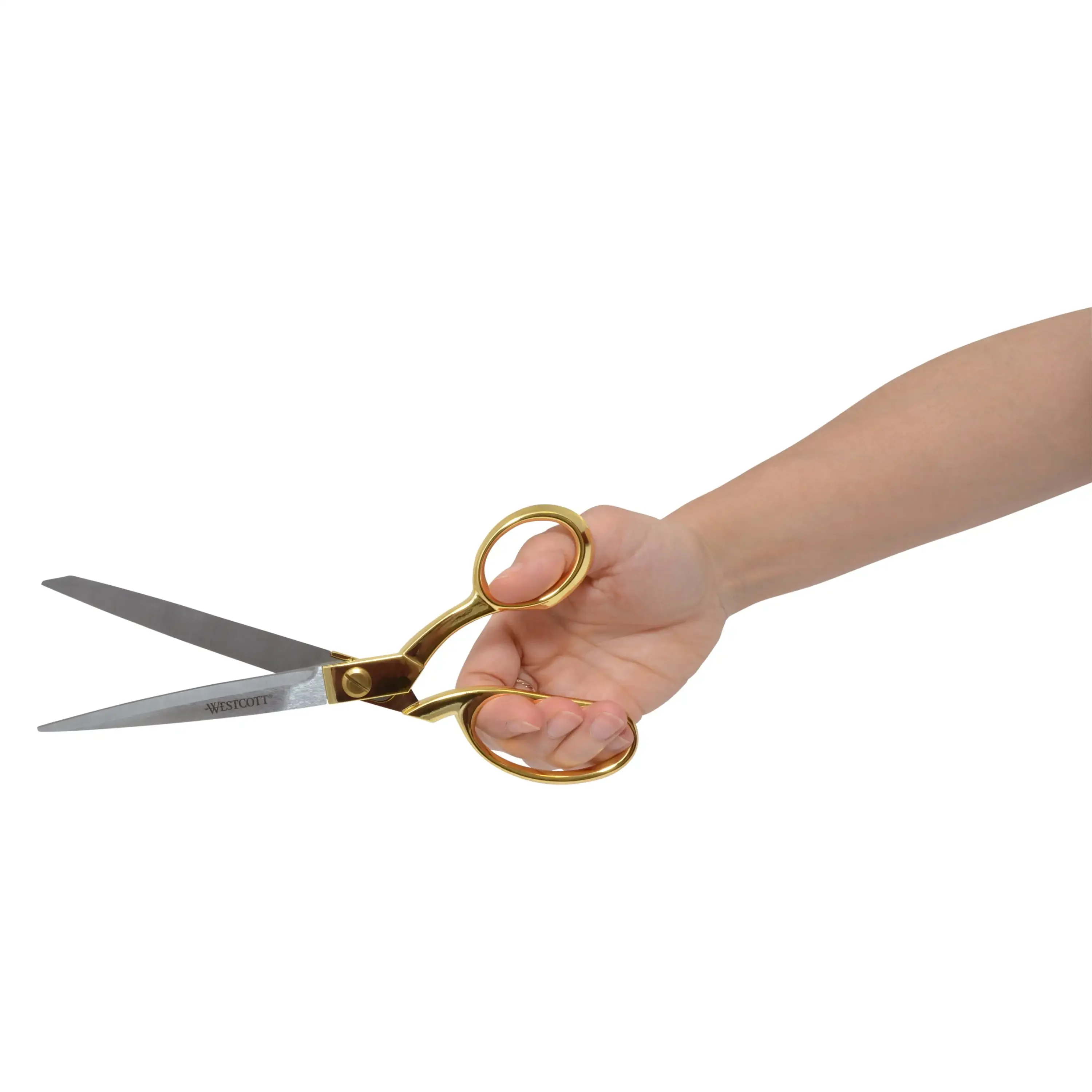 Sewing Scissors, 9", Fashion, Bent, Stainless Steel, Gold, for Sewing, 1-Count