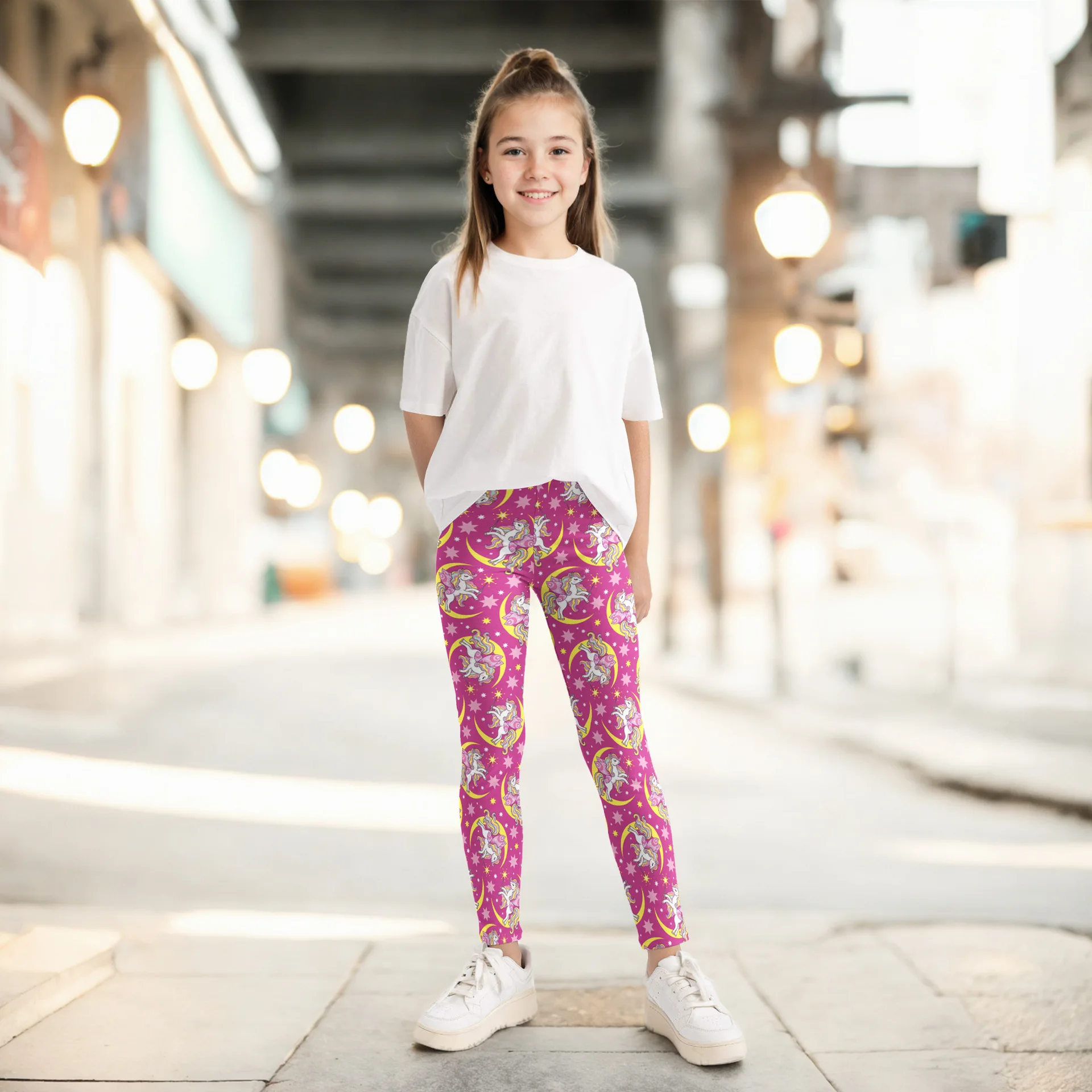 Girl's Leggings Fashion Cartoon Tights Pants Spring Baby Girls Milk Silk Slim Fit Flower Leggings Summer Casual Children's Pants
