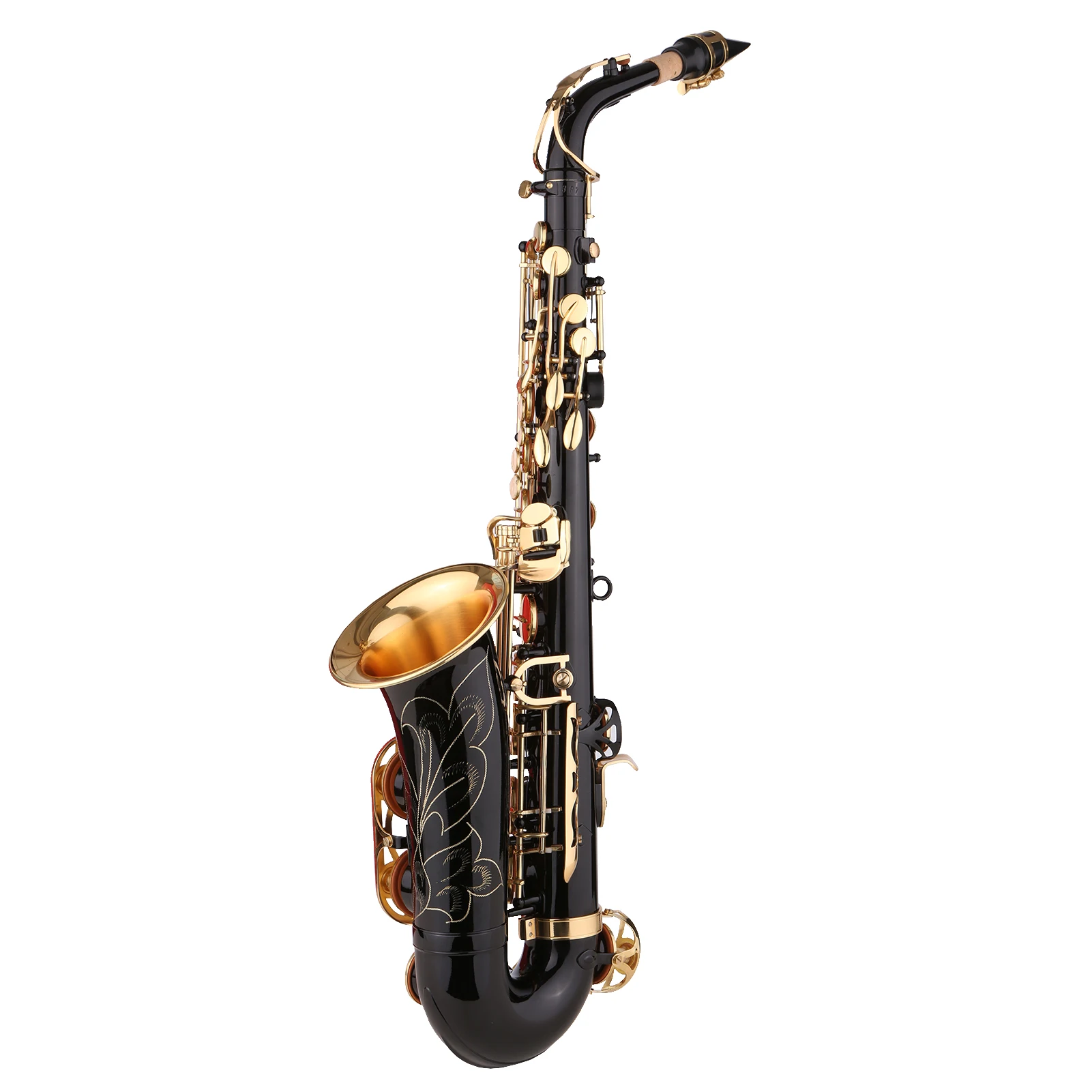 Muslady Eb Alto Saxophone Brass E-flat Sax Black Paint Gold Lacquer Woodwind Instruments with Case Accessories In stock Alto Sax