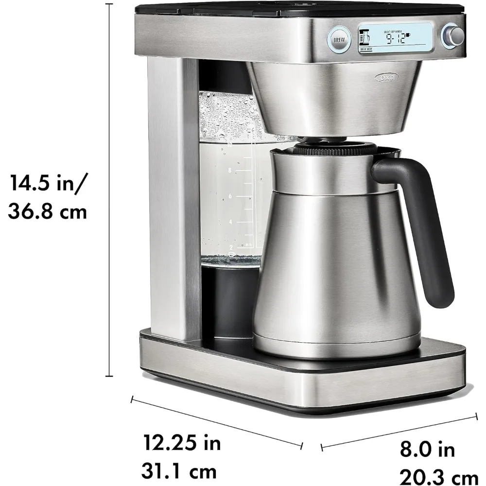 12-Cup Coffee Maker With Podless Single-Serve Function,Silver