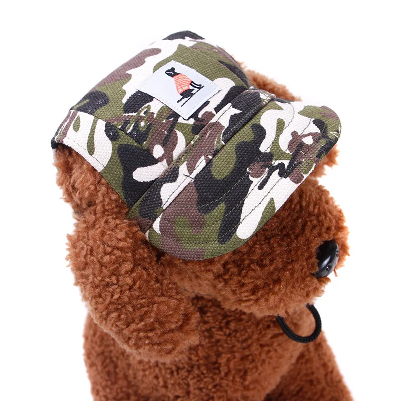 강아지 Dog Baseball Cap Hat with Neck Strap Adjustable Comfortable Ear Holes for Small Medium Large Dogs in Ourdoor Sun Protection