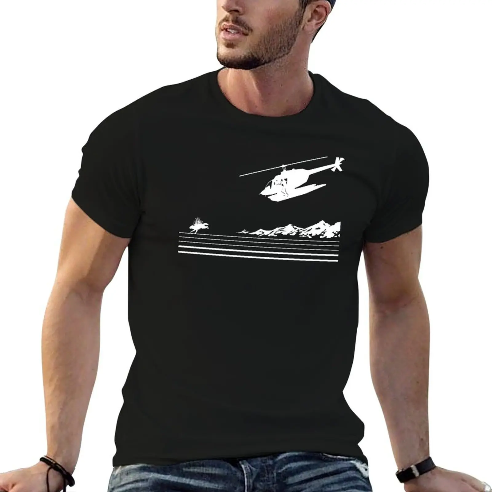 Heli-Huntin' - inverted T-Shirt customs design your own oversized graphic tee shirts graphic tee men