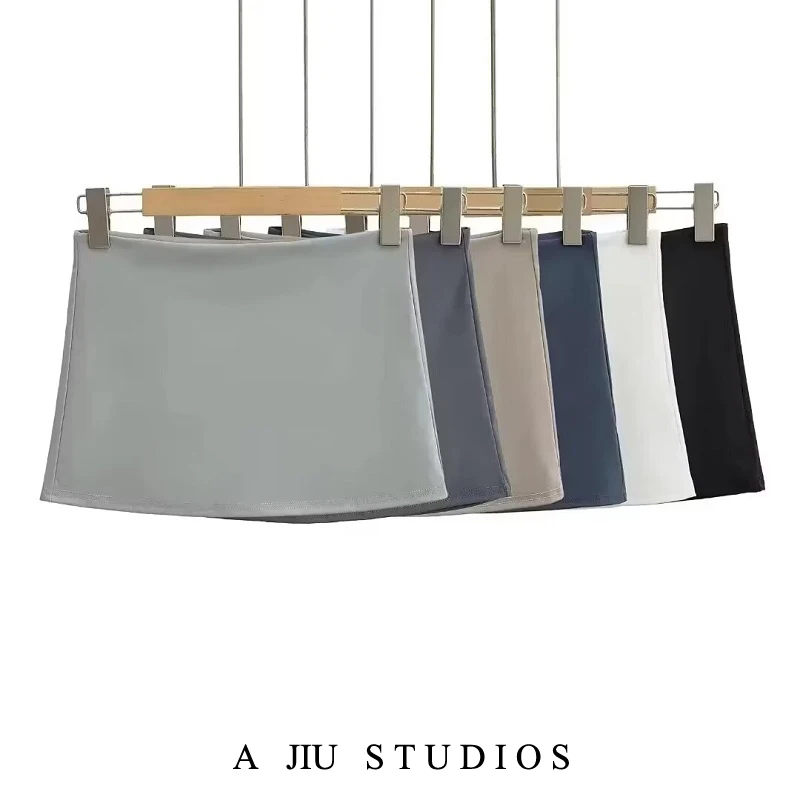 Jupe-pantalon de Yoga taille basse pour femmes, coupe cintrée, Anti-lumière, ligne a, couleur Pure, printemps été