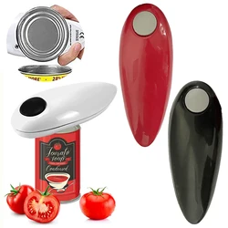 Electric Can Opener Portable Automatic Jar Opening Kitchen Tool Gadget Battery Powered One Touch No Sharp Edge Can Opener