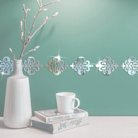 Kitchen Acrylic Mirror Wall Stickers Home Decoration For Living Room Cupboard Art Mural Wall Decor Peel & Stick Wallpaper 10pcs