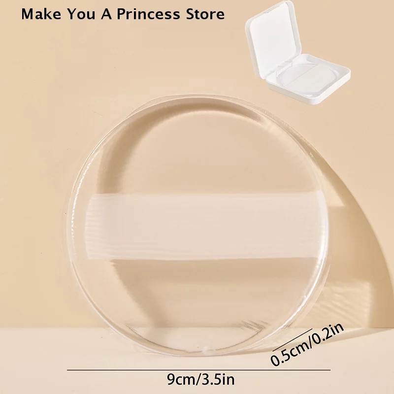 ソフトシリコーンゲルパウダーパフスポンジボディローションフェイスファンデーション用透明パウダーエットパウダーパフアプリケーターツールなし