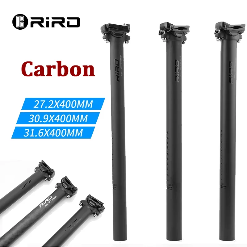 AliExpress riro RIR0 MTB Carbon Fiber Seat Post 27.2/30.9/31.6mm Mountain/Road Bike Seatpost UD Carbon Cycling Seat Tube Riding Accessories