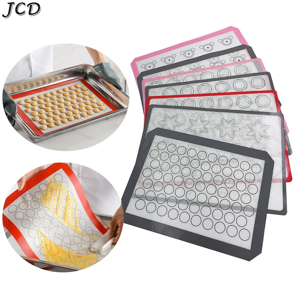 

JCD Silicone Macaron Baking Mat Food Grade Bake Pans Macaroon Pastry Cookie Making Professional Grade Nonstick Kneading Mat﻿