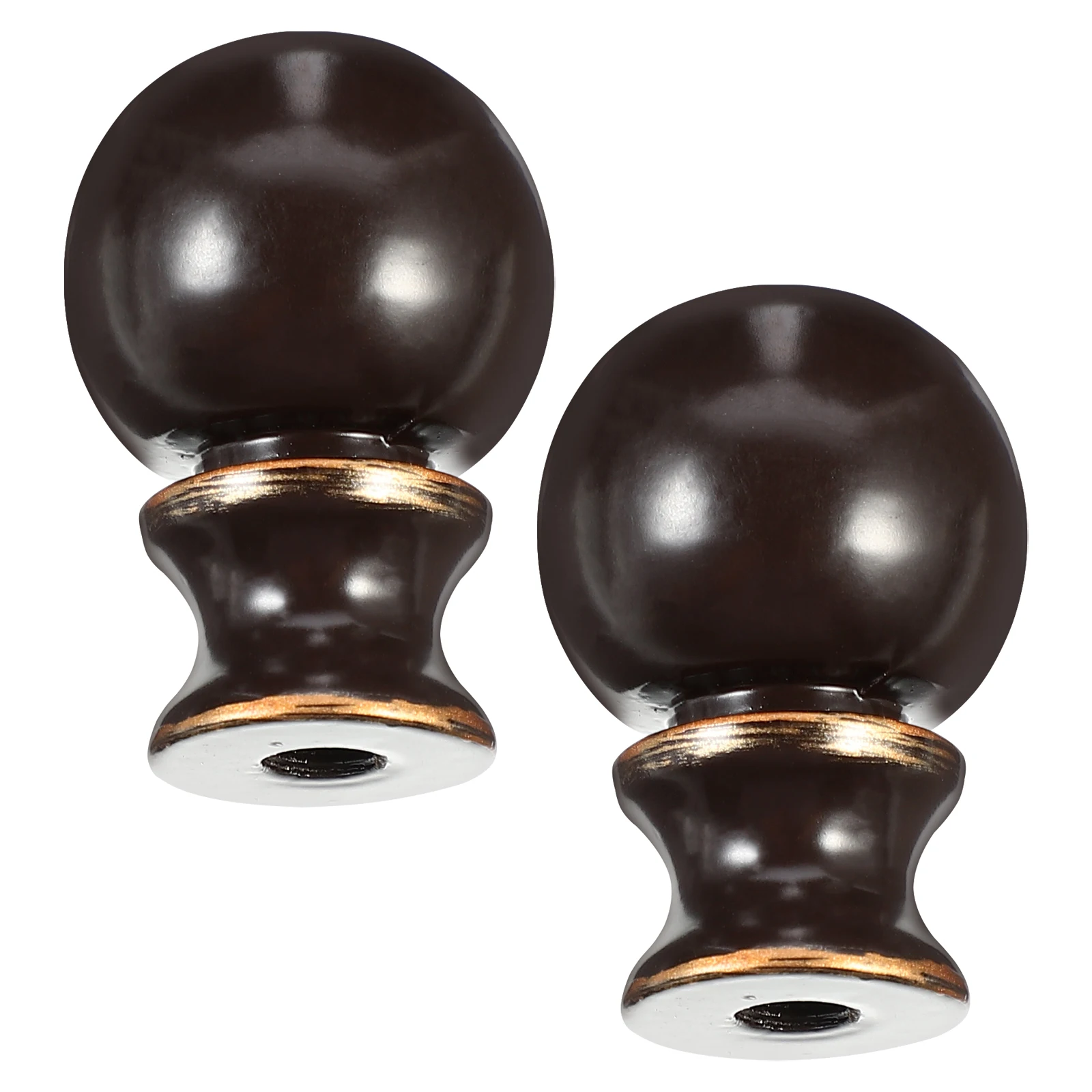

2pcs Horn Frame Decorative Head Zinc Alloy Durable Non Fading Lamp Finial Knob Caps for Table Floor Lamps Easy Install
