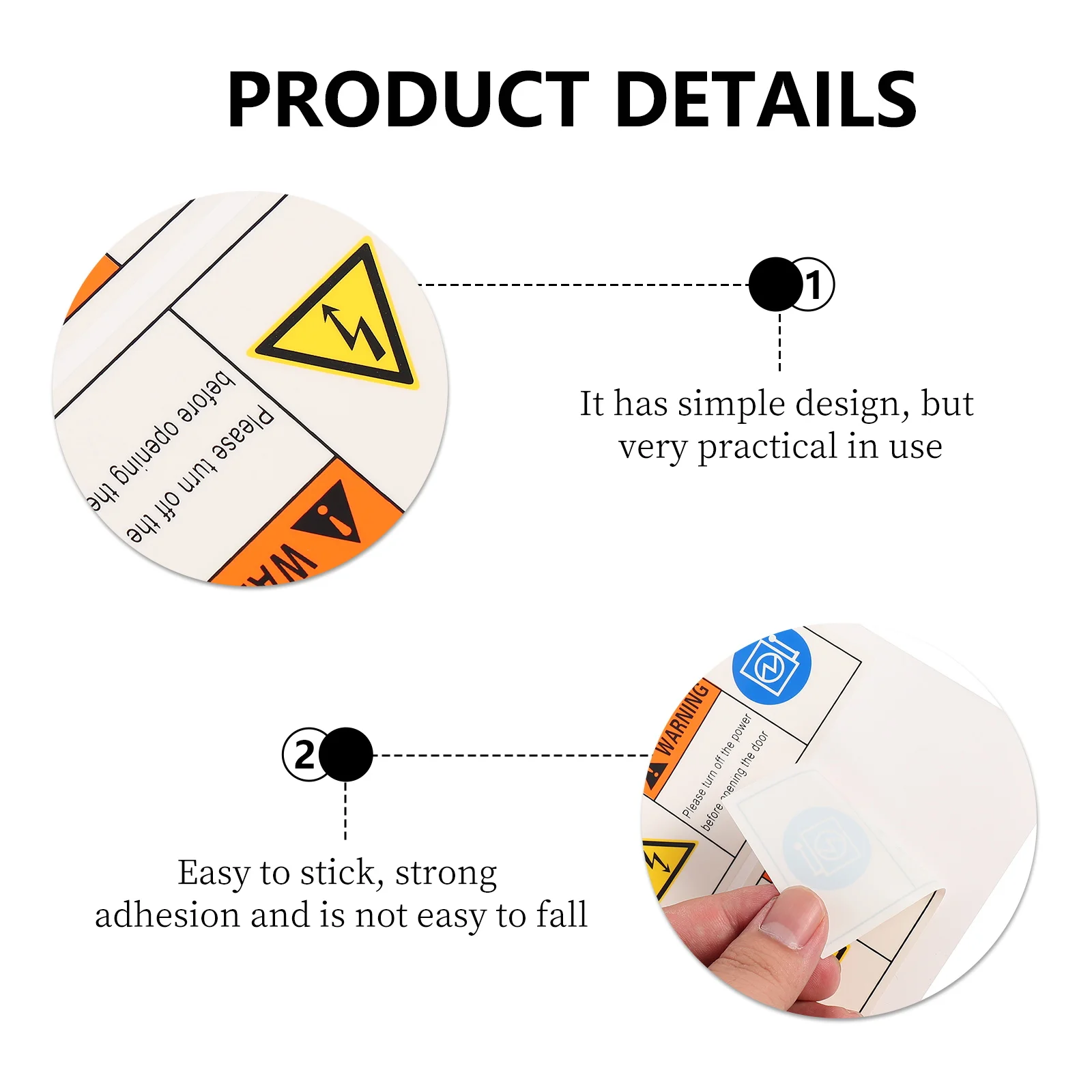 

5 Pcs Sticker Electric Box Caution Safety Decals PP Shock Proof Security Caution Sign Stickers Traffic Security Signs