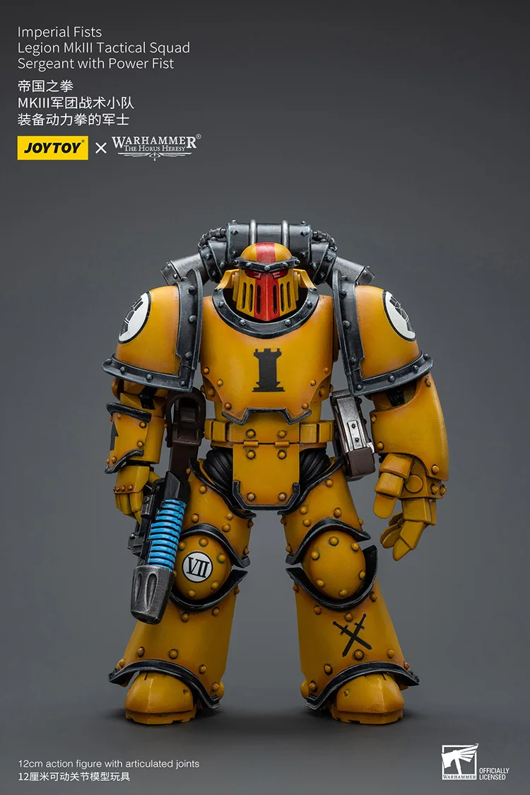 JOYTOY Warhammer „The Horus Heresy“ Imperial Fists Legion MkIII Tactical Squad Sergeant With Power Fist Actionfiguren Puppe
