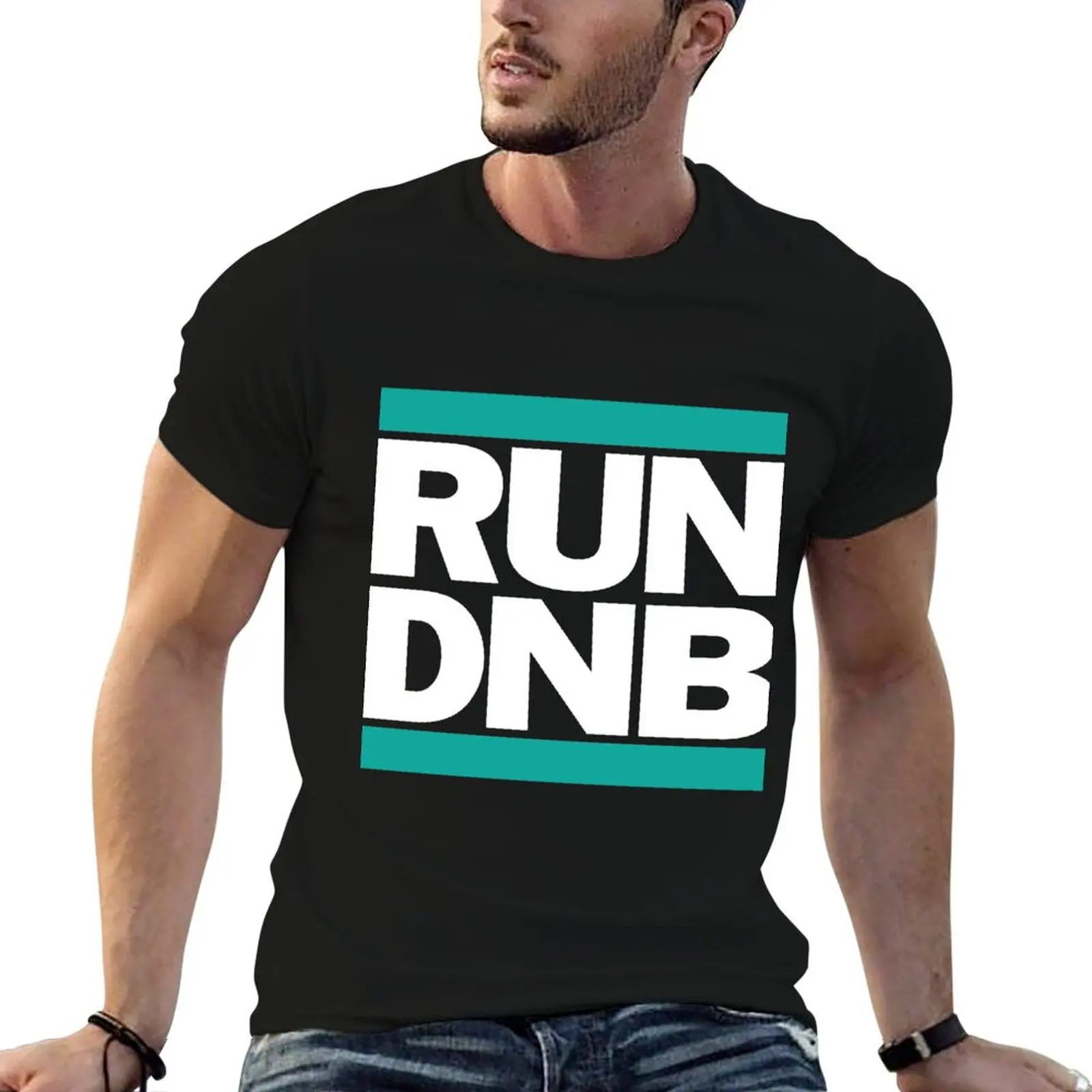 

RUN DNB T-Shirt cotton tshirt 100% man graphic t shirt t shirts for man cotton funny T-Shirt