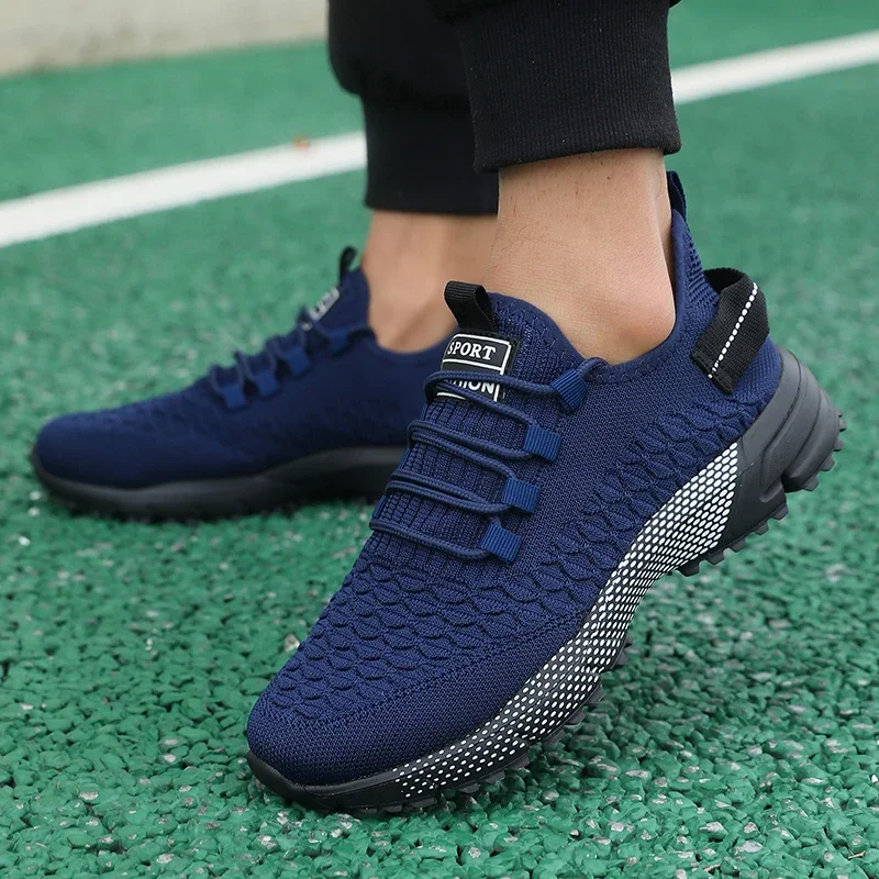 

Мужская однотонная повседневная обувь на шнуровке, дышащие легкие кроссовки, уличные кроссовки с сеткой, спортивная обувь для бега, тенниса, прогулочной обуви