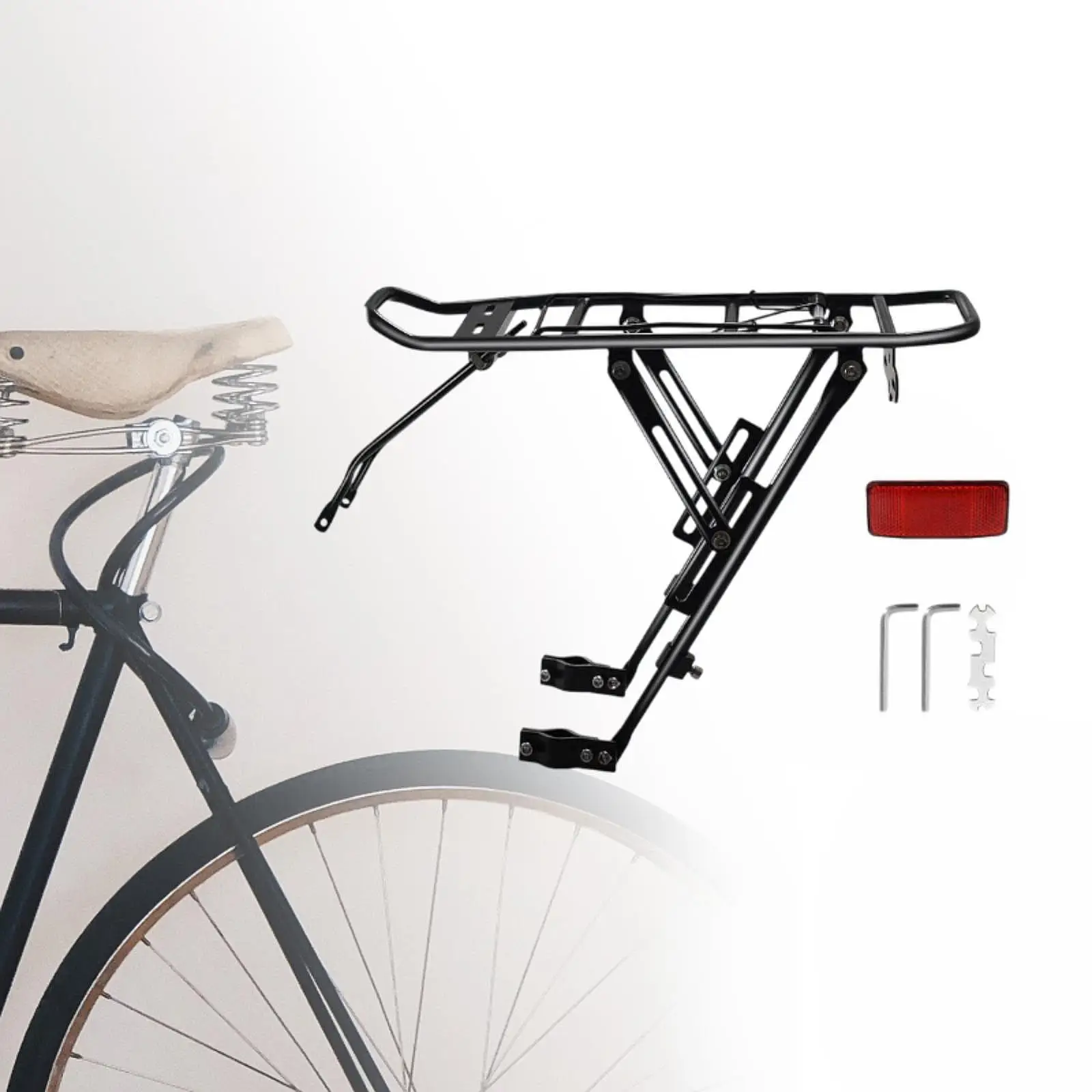 

Bicycle Luggage Carrier Rack Bike Rear Rack Portable Bracket Bicycle Rear Luggage Cargo Rack for Folding Bike Mountain Bike