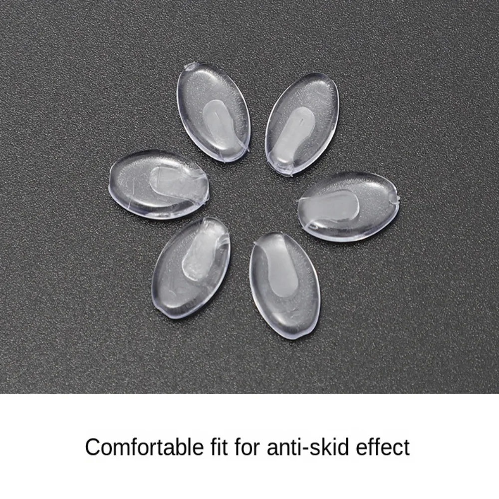 楕円形のガラス製ノーズホルダー,透明なアンチドロップノーズホルダー,シリコン交換,ネジなし