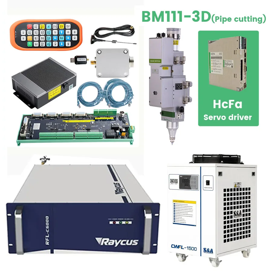 Raytools BM111 fiber laser cutting head 3.3kw laser system XC3000S, HcFa servo motor, Raytools laser source 1.5KW/2KW/3KW