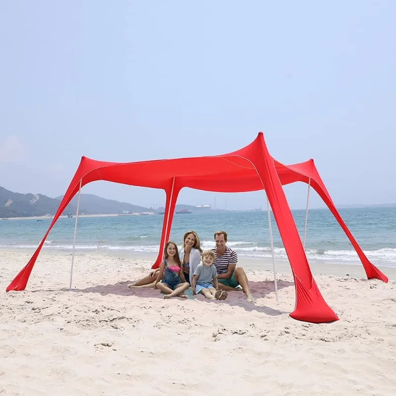 

Beach Tent Sun Shelter,UPF 50+ UV Protection, Lightweight & Portable,Fits 3 People, Includes Sand Anchors & Carry Bag
