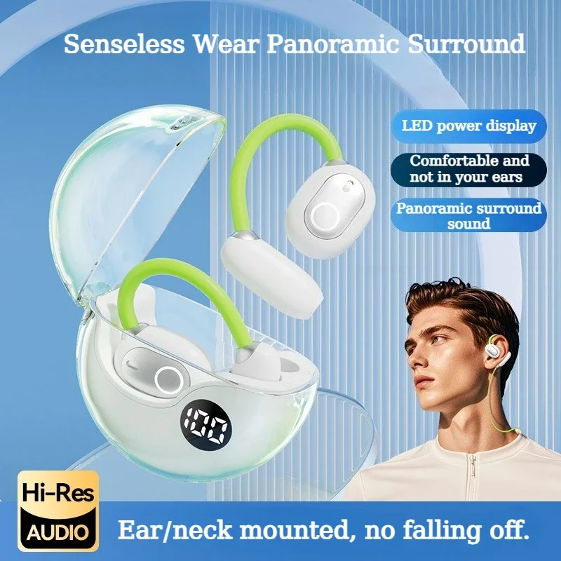 

New AI intelligent translation bluetooth headset true wireless not into the ear ultra-long life waterproof sports headset