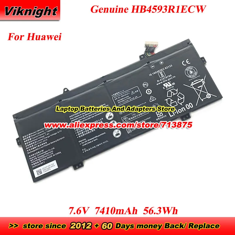 

Original HB4593R1ECW Battery for Huawei Matebook X Pro I5 Pro I7 VLT-W50 VLT-W60 KLVC-WFH9L KLVC-WFE9L MACH-W19 MACH-W29 KPL-W00