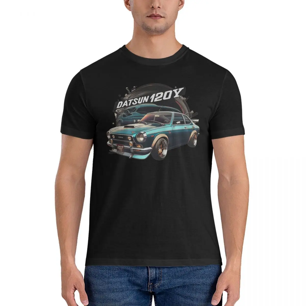 DATSUN 120Y T-Shirt for Men Cotton Oversized T Shirts Men's Tees Short Crew Neck Summer Clothes Tops S-6XL