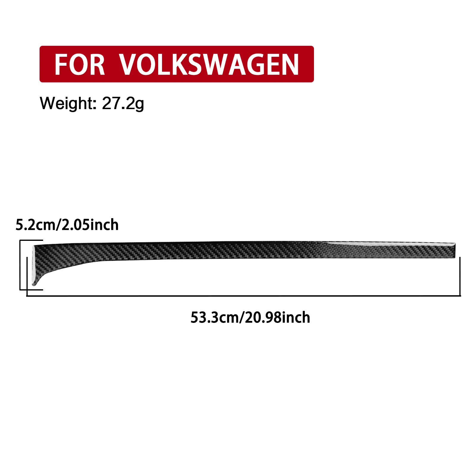 For Volkswagen Magotan CC 2017-2024 Carbon Fiber Co-pilot Instrument Dashboard Panel Cover Trim Car Accessories Interior Sticker view 5