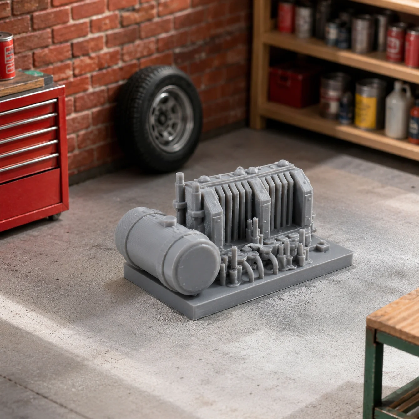 Miniature generator model, dollhouse factory equipment scene decoration model, collection for miniaturists
