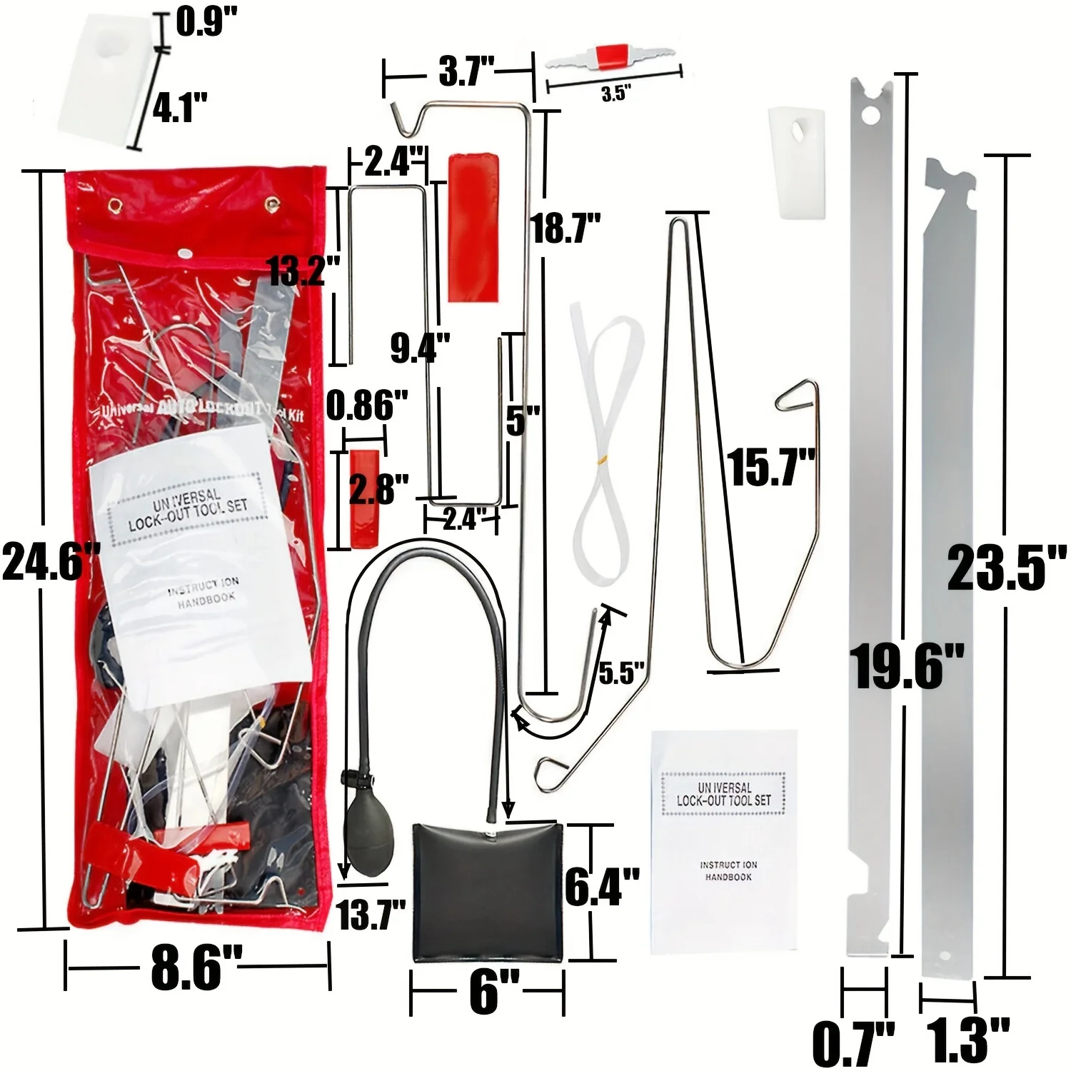 أداة السيارات سيارة مجموعة أدوات إصلاح الطوارئ مع شريط رقيقة واسعة بار S-هوك الهواء إسفين حقيبة مضخة مجموعة فتح السيارة أداة قفل السيارة عدة