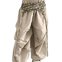 Women's Hip-hop Pants American Streetwear Layered Wide Leg Pants, Summer Breathable Cargo Trousers for Dance & Street Fashion - Image 6