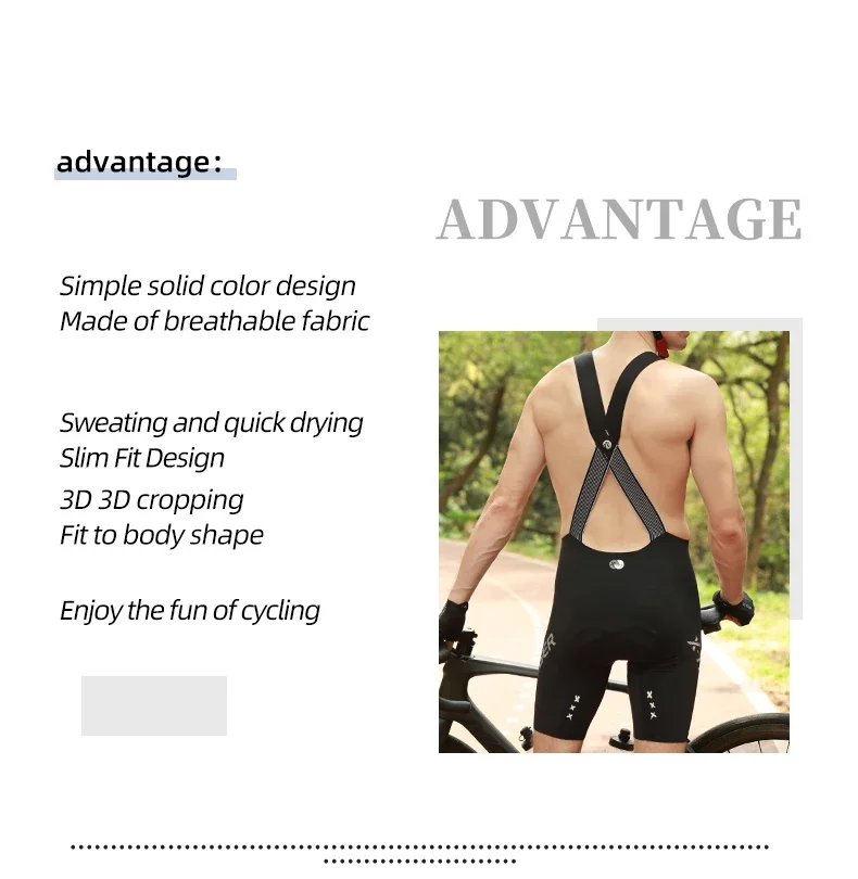 X-TIGER Radsport-Trägerhosen für Herren, bequeme, atmungsaktive MTB-Rennrad-Shorts, schnelltrocknende Sport-Trägerhosen – Detail 12