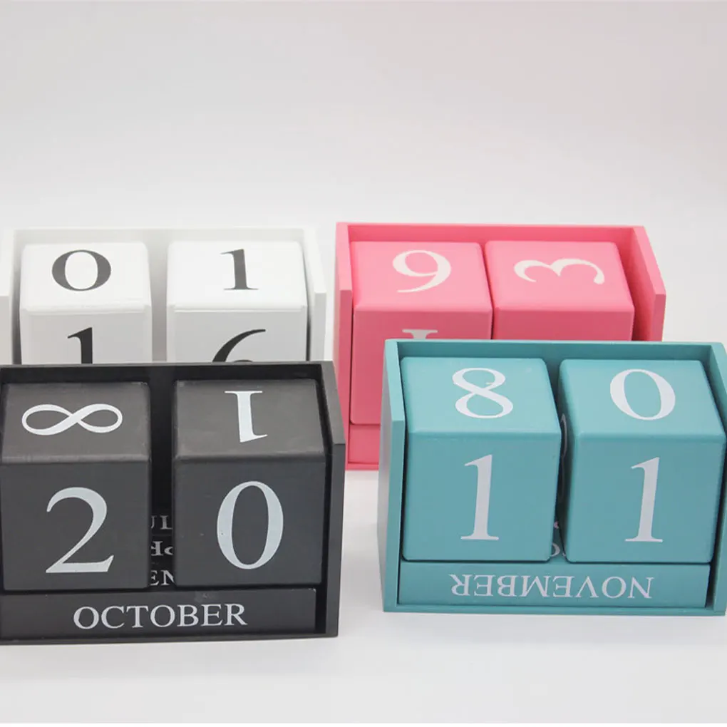 

Retro Wooden Calendar Charming Addition To Any Shelf Wooden Long Term Calendar Desk Calendar