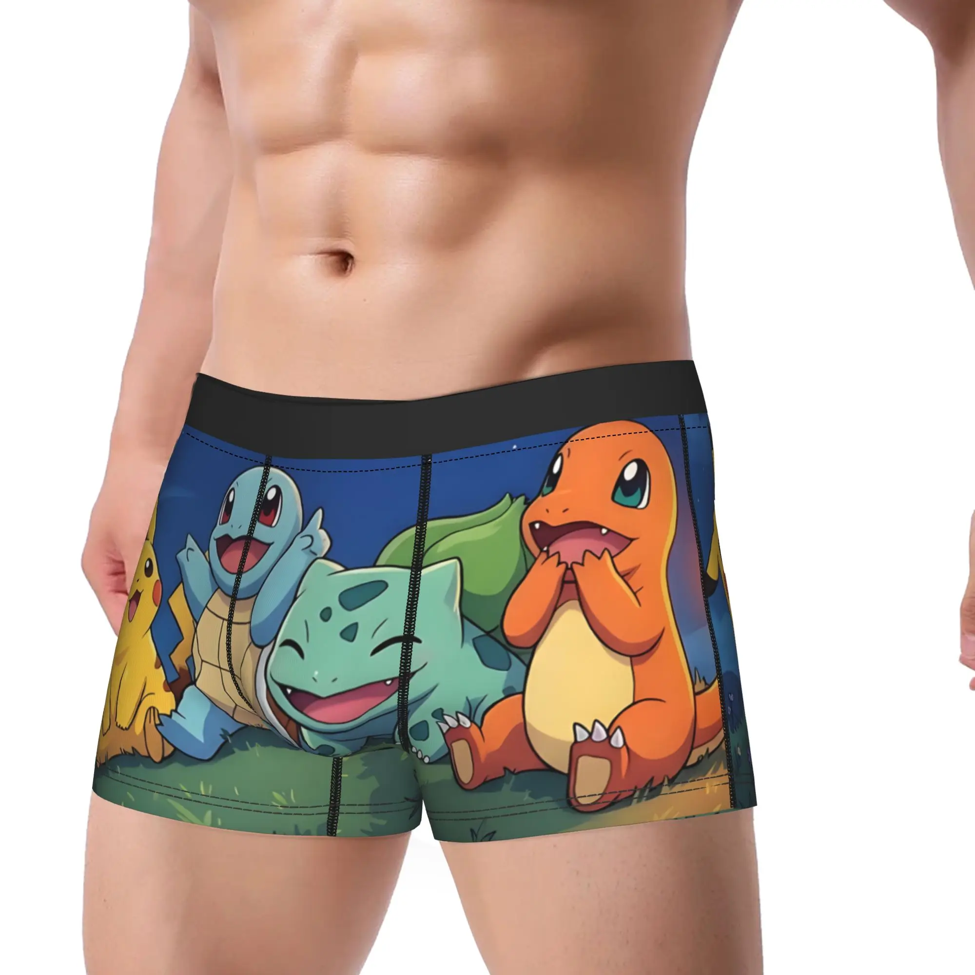 1piece Star Pokemon Underpants Breathbale Panties Man Underwear Comfortable Shorts