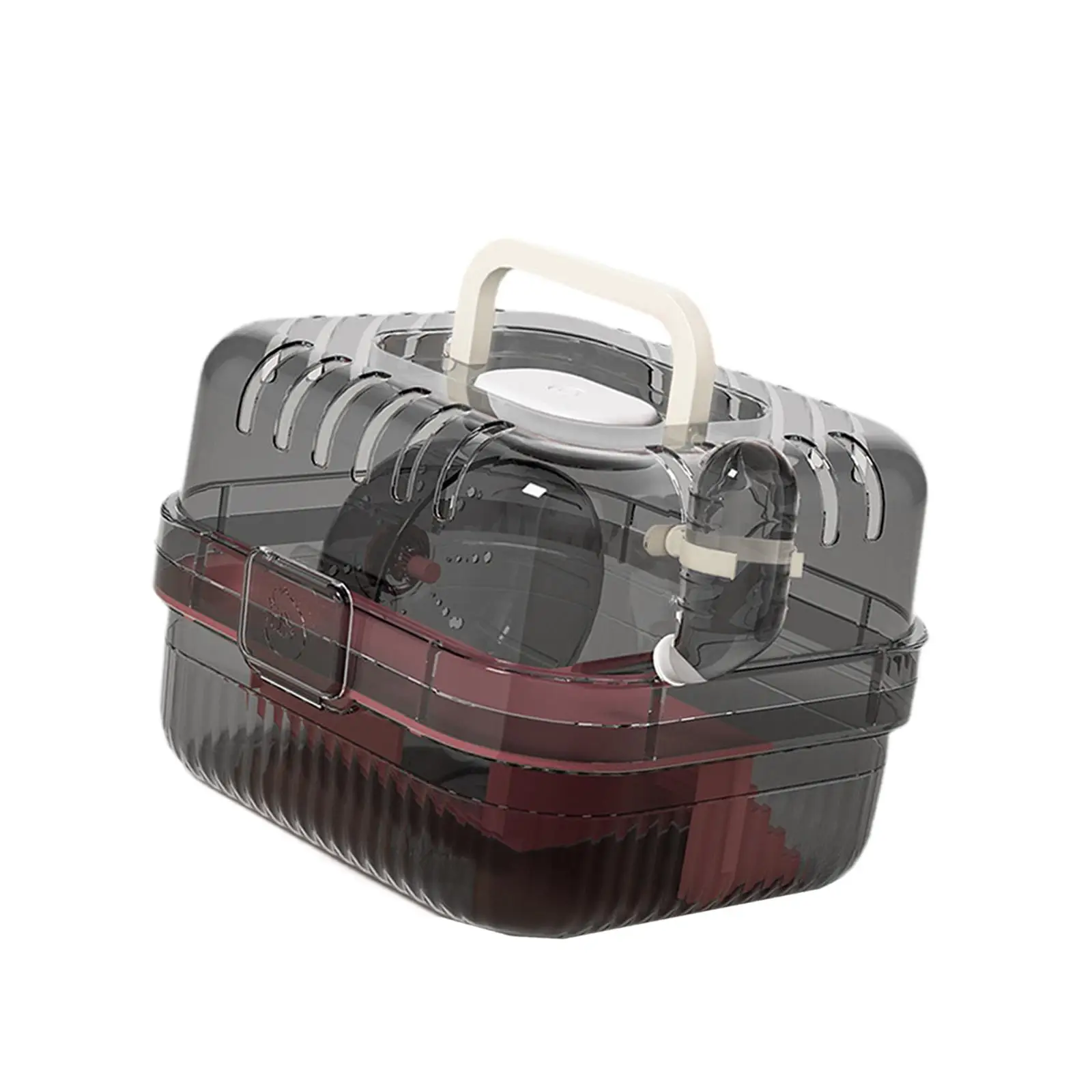 Hamster Travel Outdoor Cage Transparent PP Material Portable Small Pet Carrier Case for Rabbits and Rodents