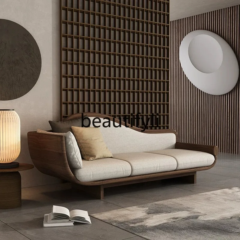 

New Chinese Style Luohan Bed North American Black Walnut Beauty Couch Imperial Concubine Sofa Zen Style Bed Solid Wood Sofa