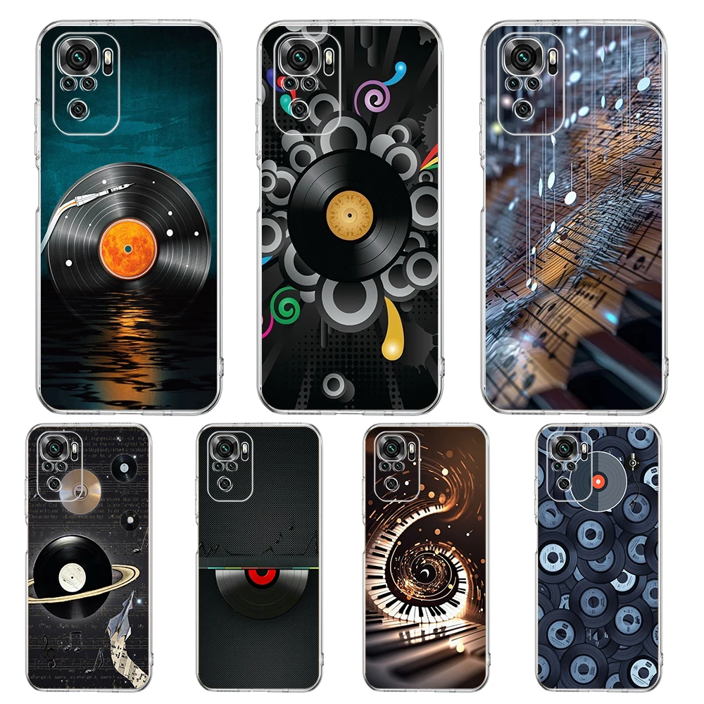 Transparent Phone Case for Redmi 13C 12C 10C Note 13 12 11 11T K40 Gaming Plus Pro 4G 5G Soft TPU Cover Shell DDJ DJ Music Bags