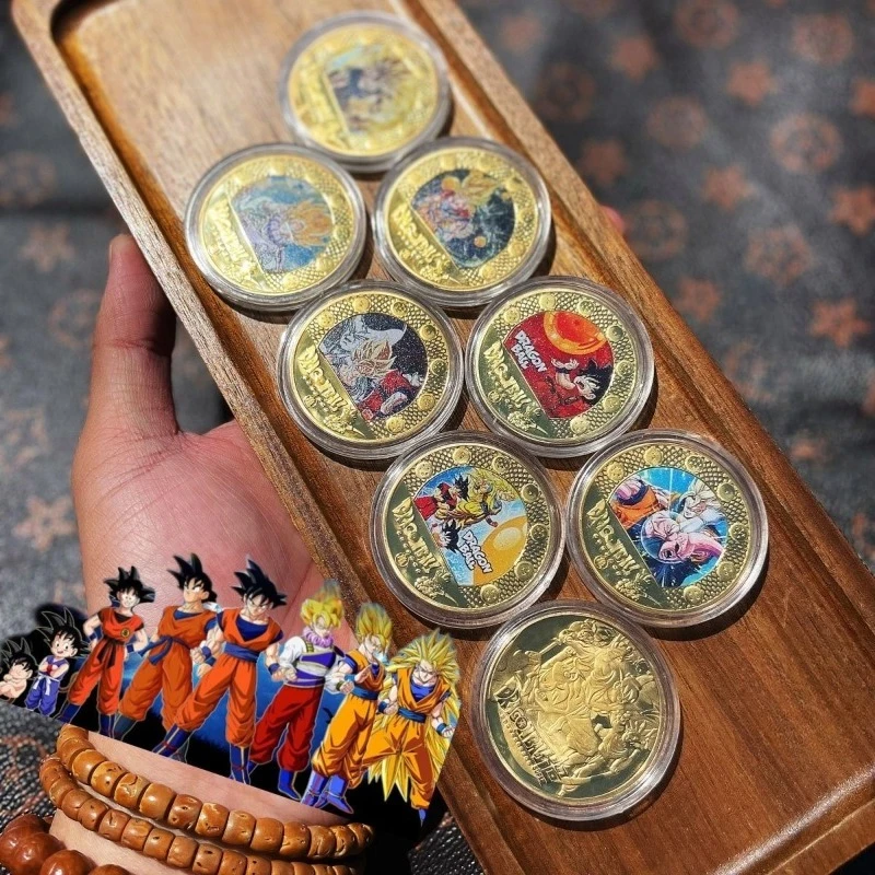 New Dragon Ball Son Goku Vegeta Frieza Maestro Muten Commemorative Coin Creative Personality Collectible Card Metal Coin Gift - view 4