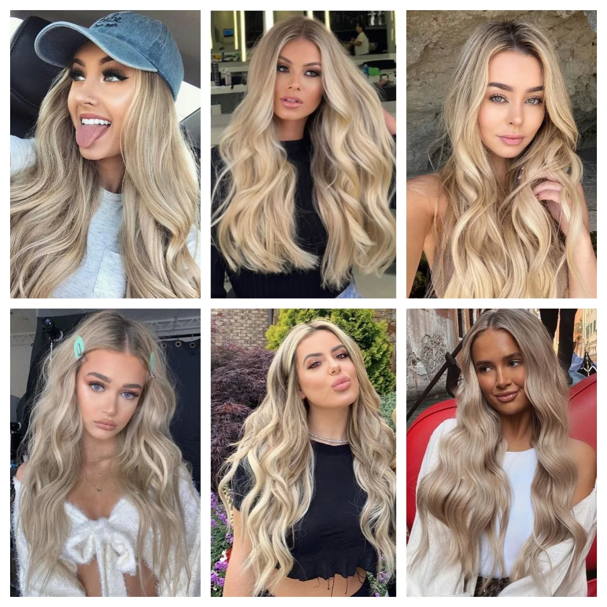 Gray Brown Ombre Lace Frontal Synthetic Wigs for Women Long Wavy Curly Hair Middle Part Black Roots Wigs for Daily Use Cosplay