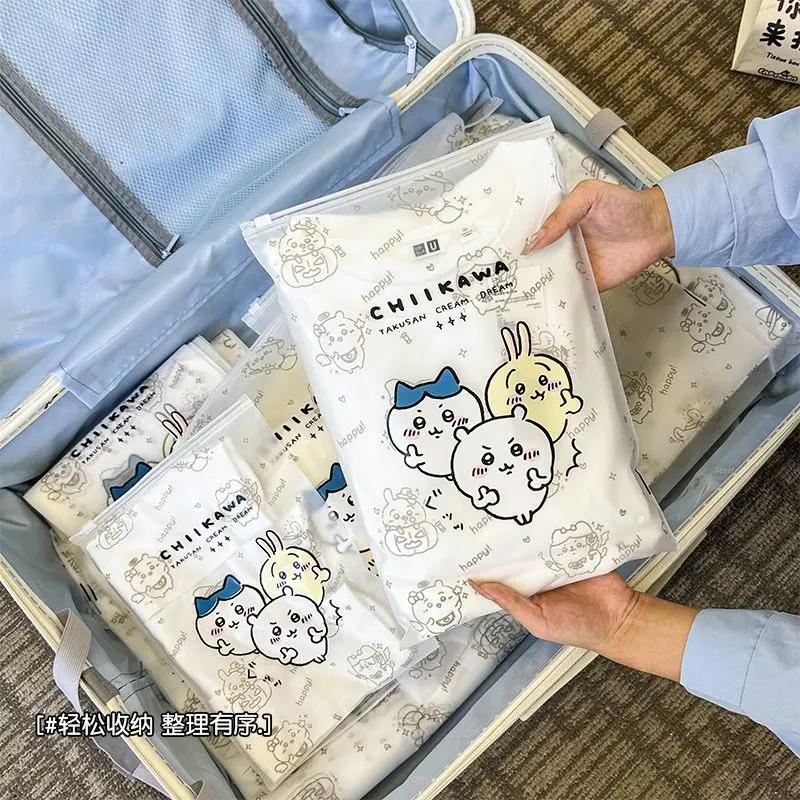 5Pcs Chiikawa Clothing Storage Bag Kawaii Cute Anime Usagi Summer Rainy Season Girls Clothing Moisture-Proof Cartoon Storage Bag