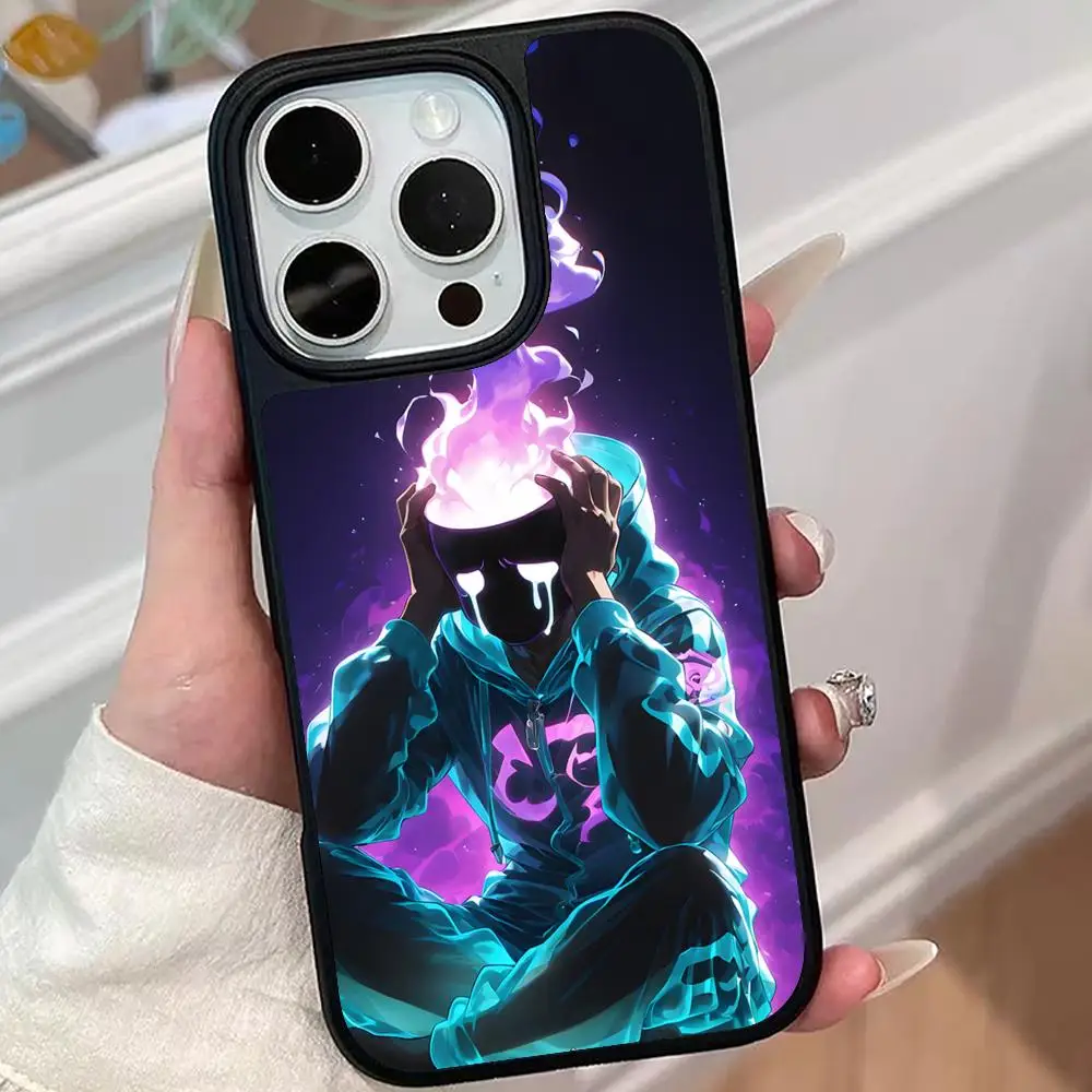 Hoodie Ghost Mobile Phone Case for iPhone 17 16 15 14 13 12 11 Air Pro Max Plus Matte Surface Colorful Cover Luxury Cover Pretty