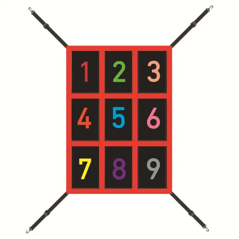 9-Section Numbered Strike Zone Trainer (No Net) Adjustable Throwing Pitching Hitting Batting Practice Target for Baseball Net