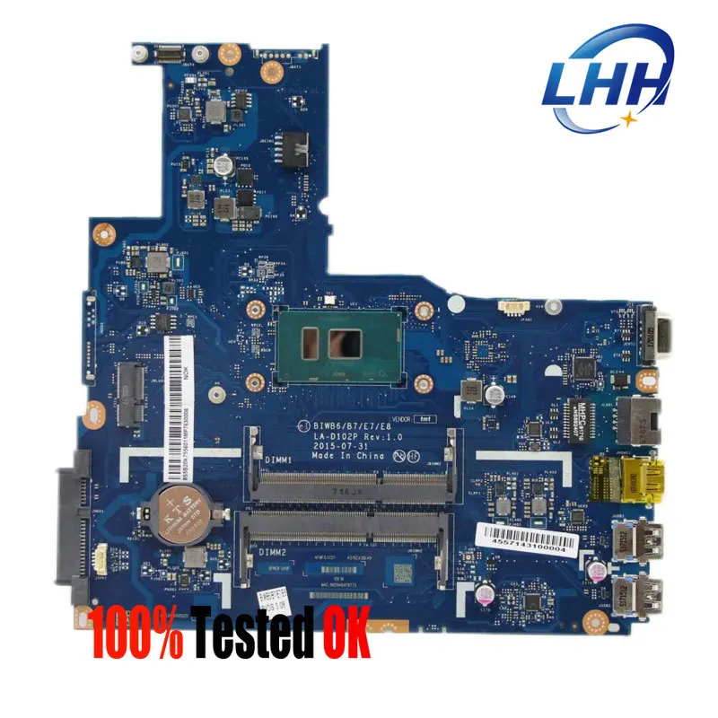 

LA-D102P Mainboard for Lenovo Ideapad E51-80 Laptop Motherboard with 3855U CPU DDR3 100% Test