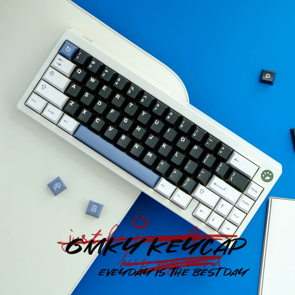 Imagem -02 - Gmky Arctic Contraste Cores Keycaps Cereja Perfil Duplo Tiro Abs Fonte Pbt Keycaps Abs Fonte para mx Interruptor Teclado Mecânico