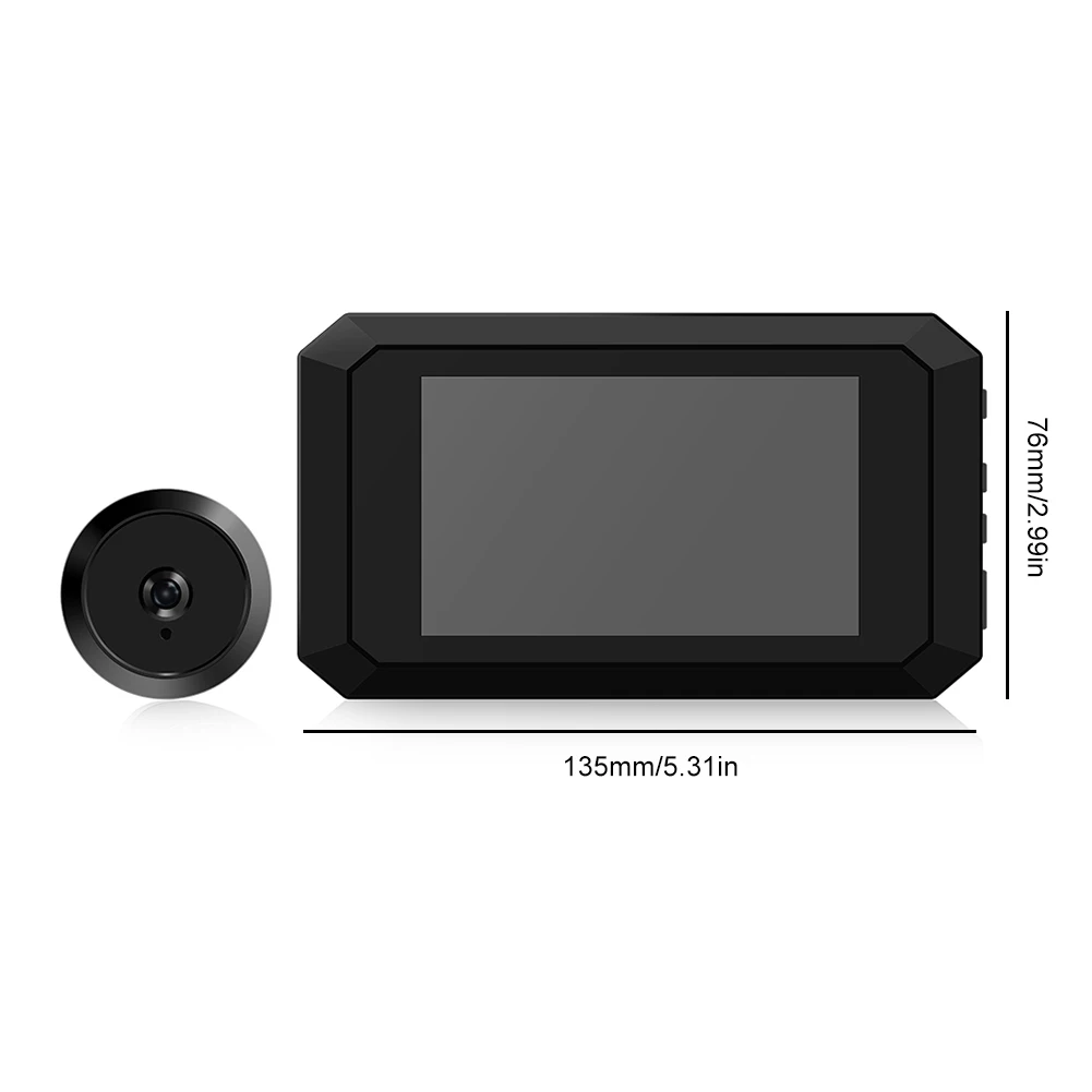 Digital Magic Eye Electronic Viewfinder 3.97in LCD Screen Safety Door Viewer 1400mAh Build-in Lithium Battery 1080P Camera