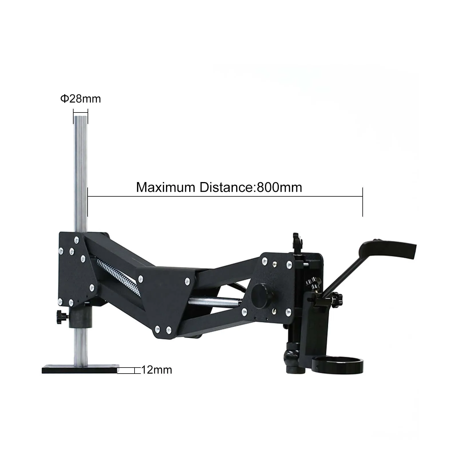 Microscope Arm Stand | Aluminum Alloy Spring Holder | No Lens Needed Tool Mount | for Engraving/Watch Repair - view 4
